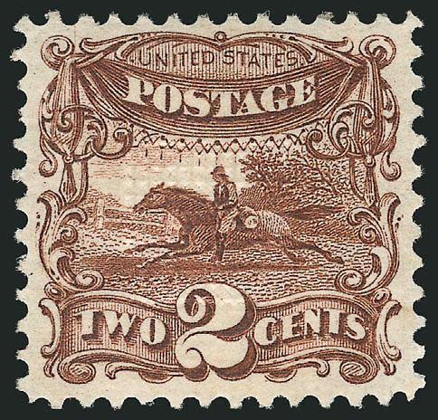 2c Brown (113).> Original gum, deep rich color and proof-like impression on bright paper, Very Fine and choice, a remarkably fresh stamp, with 1983 and 1991 P.F. certificates