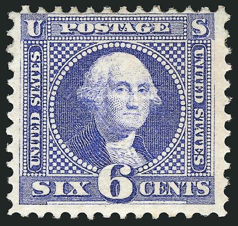 6c Ultramarine (115).> Original gum, brilliant color on crisp paper, Fine, scarce, wiith 2001 P.F. certificate