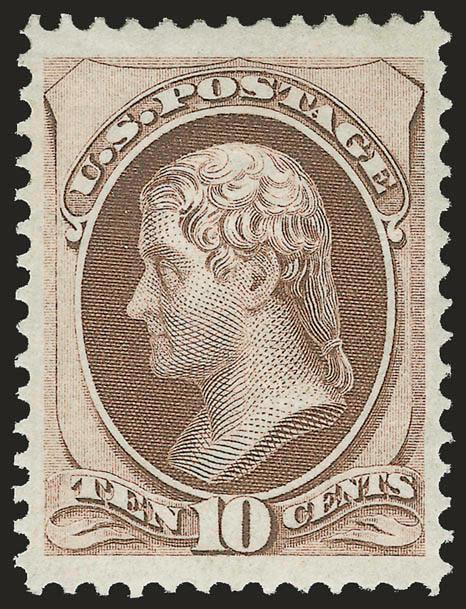 10c Brown, Double Grill (139 var).> H. Grill, original gum, lightly hinged, two distinct grill impressions, deep rich color and detailed impression, exceptionally well-centered with extra wide margins at top and
bottom<><>^EXTREMELY FINE GEM. PROBA