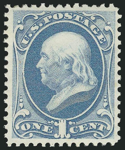 1c Ultramarine (156).> Original gum, lightly hinged, rich color on bright paper, Very Fine and choice, ex Vineyard, with 1997 P.F. certificate