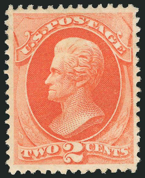 2c Vermilion (178).> Original gum, lightly hinged, radiant color as fresh as the day it was printed, Extremely Fine, a beautiful stamp, ex Vineyard, with 1986, 2003 and 2004 P.F. certificates