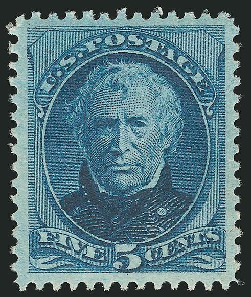 5c Blue (179).> Original gum, lightly hinged, almost perfectly centered with wide balanced margins all around, incredibly rich color on deeply blued paper, sharp and detailed impression<><>^EXTREMELY FINE GEM. A
SUPERB EXAMPLE OF THE CONTINENTAL 18