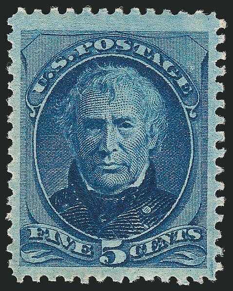 5c Blue (185).> Original gum, lightly hinged, deep rich color on nicely blued paper, unusually wide margins, Very Fine and choice, with 2000 P.F. certificate