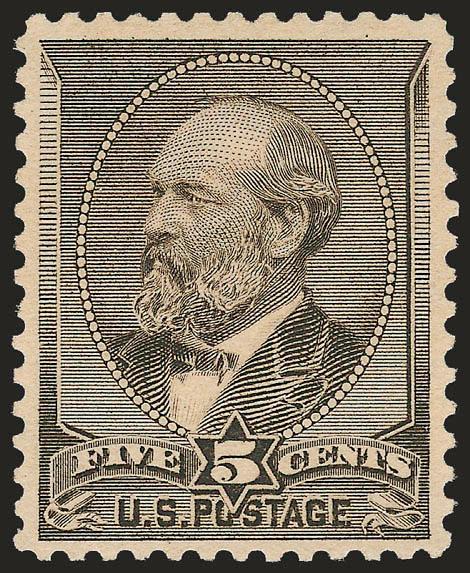 5c Gray Brown, Special Printing (205C).> Without gum as issued, deep rich color and proof-like impression, almost perfectly centered<><>^EXTREMELY FINE. ONE OF THE FINEST OF THE 21 EXAMPLES OF THIS STAMP
RECORDED IN OUR CENSUS.^<><>This elusive S