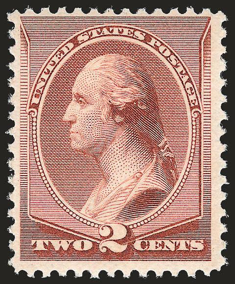 2c Pale Red Brown, Special Printing (211B).> Original gum, single hinge mark, brilliant color on bright paper, Fine, with 2001 P.F. certificate