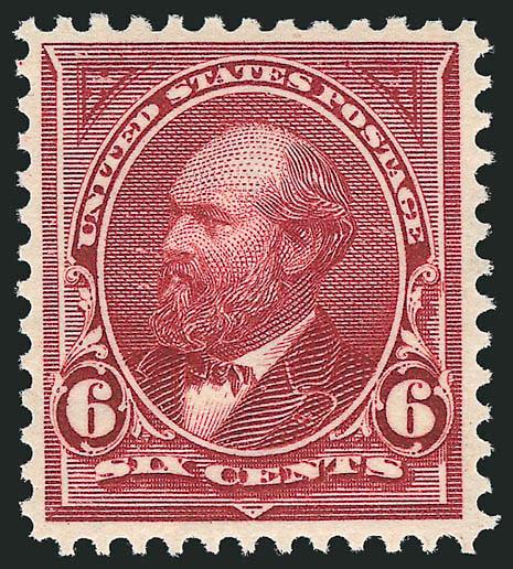 6c Lake (282).> Mint N.H., brilliant color, well-proportioned margins, fresh and Very Fine, a pretty stamp, with copy of 2003 P.F. certificate for pair