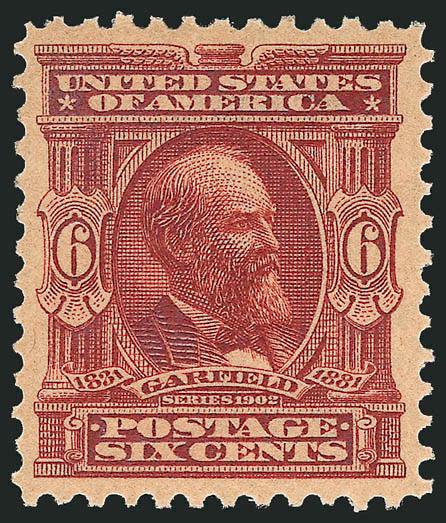 6c Claret (305).> Mint N.H., intense shade, wide margins for this difficult issue, Extremely Fine, a pretty stamp, with 2007 P.F. certificate (XF 90 SMQ $600.00)