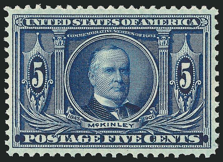 5c Louisiana Purchase (326).> Mint N.H., deep rich color, detailed impression, wide margins for this difficult issue, Very Fine and choice, with 2001 P.F. certificate
