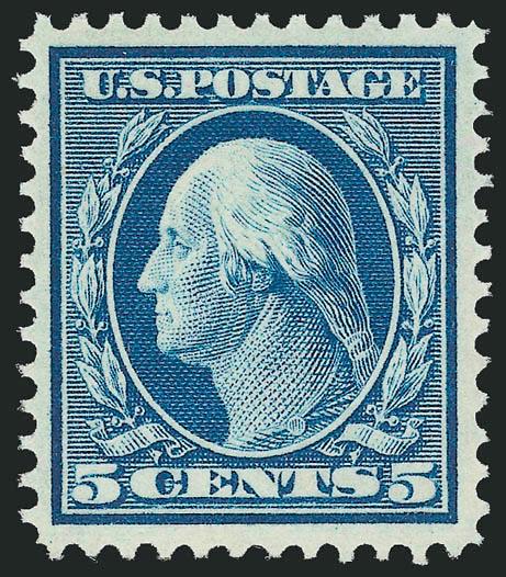 5c Blue (335).> Mint N.H., rich color on bright paper, wide and well-balanced margins, Extremely Fine, ex North Fork, with 1998 P.F. certificate