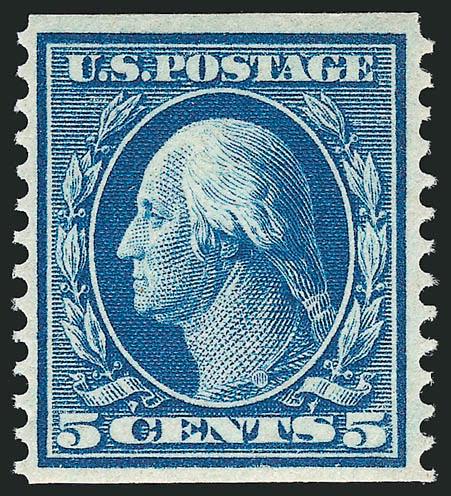 5c Blue, Coil (355).> Mint N.H., intense color on bright paper, well-balanced margins, Very Fine and choice, with 2002 P.S.E. certificate