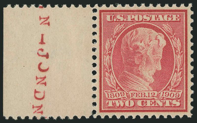 2c Lincoln, Bluish (369).> Mint N.H. with <selvage at left,> rich color on nicely blued paper, well-proportioned margins, Extremely Fine, with 2000 A.P.S. certificate
