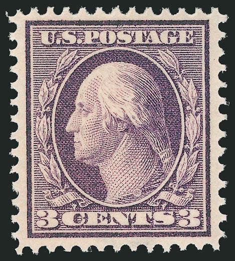3c Deep Violet (376).> Mint N.H., sharp proof-like impression, perfectly centered, Extremely Fine, with copy of 2003 P.F. certificate for block of four