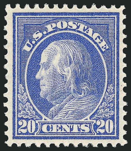 20c Ultramarine (419).> Mint N.H., deep rich color on post-office fresh paper, long and full perforations all around, Extremely Fine, with 1991 P.F. and 2008 P.S.E. certificates (VF-XF 85 SMQ $730.00)