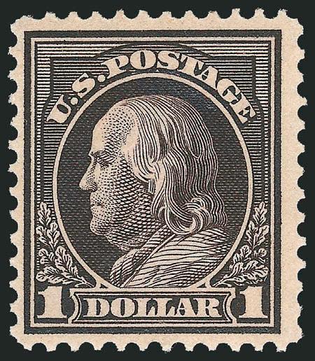$1.00 Violet Brown (423).> Barest trace of what may be hinging, deep rich color and proof-like impression, fresh and Fine, with 1992 P.F. certificate