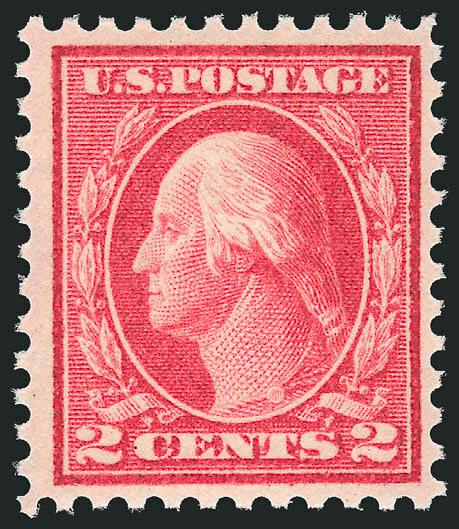 2c Pale Carmine Red, Ty. I (461).> Mint N.H., brilliant color, long and full perforations all around, fresh and Very Fine, with copy of 1977 P.F. certificate for pane of 100
