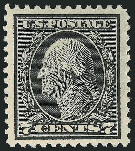 7c Black (507).> Mint N.H., intense shade and detailed impression, choice centering with well-balanced margins, fresh and Extremely Fine, ex Scarsdale, with 2001 P.F. certificate