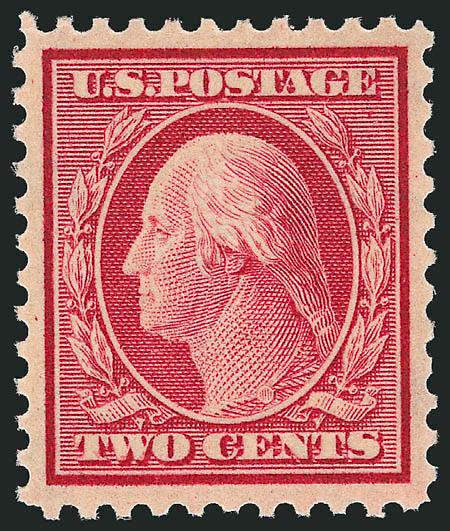 2c Carmine (519).> Mint N.H., unusually choice centering with well-proportioned margins, radiant color and detailed impression<><>^EXTREMELY FINE GEM. A BEAUTIFUL MINT NEVER-HINGED EXAMPLE OF SCOTT 519. A
MAGNIFICENT STAMP IN EVERY RESPECT. THIS IS