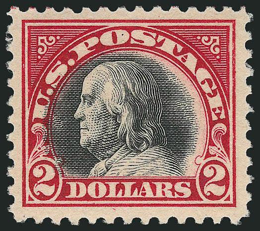 $2.00 Carmine & Black (547).> Barest trace of hinging, intense colors, detailed impressions, Very Fine and choice, with 2001 P.F. certificate