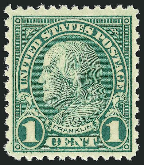 1c Green, Rotary (578).> Mint N.H., bright shade on crisp paper, wide margins for this difficult issue, Extremely Fine, with 1996 P.F. certificate