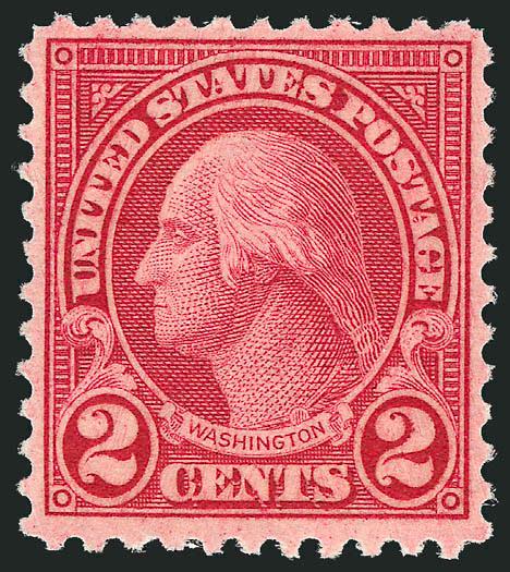2c Carmine, Rotary, Perf 11 (595).> Mint N.H., brilliant color, wide margins for this issue, Very Fine and choice, with 1992 P.F. certificate