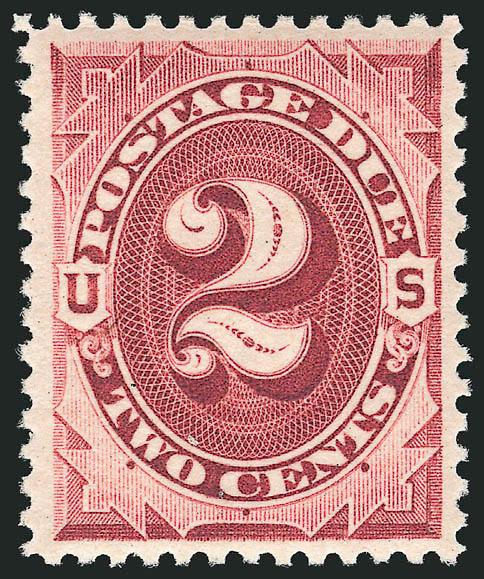 2c Bright Claret (J23).> Mint N.H., intense shade and impression on post-office fresh paper, well-proportioned margins, Extremely Fine, with 2000 P.F. certificate