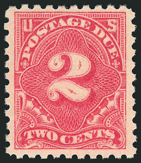 2c Rose (J60).> Mint N.H., brilliant color as fresh as the day it was printed, wide margins, Very Fine and choice, with 2003 P.F. certificate