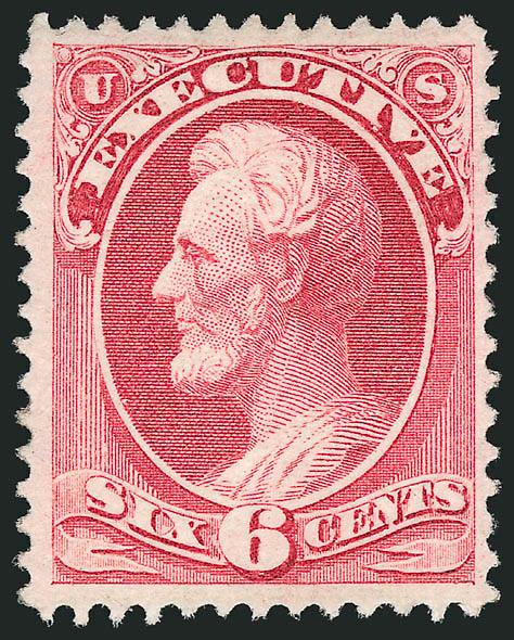 6c Executive (O13).> Original gum, brilliant color, fresh and Very Fine, with 2002 P.F. certificate