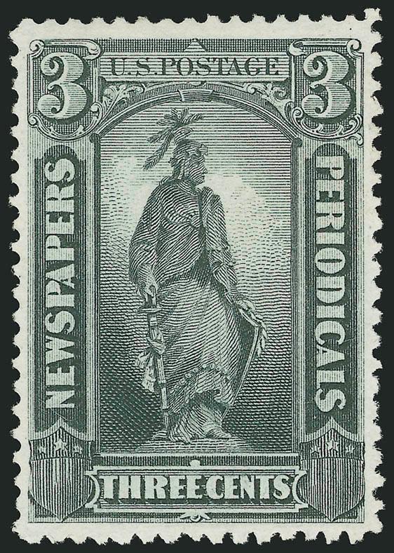 3c Gray Black, 1875 Special Printing, Horizontally Ribbed Paper (PR34a).> Without gum as issued, clear ribbed lines, bright shade and crisp impression, wide margins, fresh and Extremely Fine, ex Vineyard, with
2002 P.F. certificate