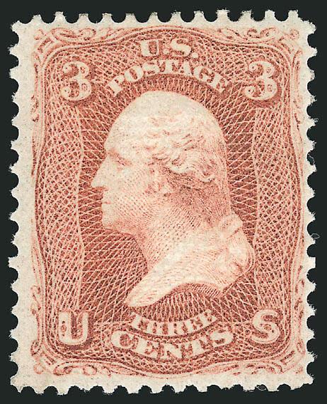3c Red, F. Grill (94).> Original gum, lightly hinged, intense shade and impression, fresh and Very Fine, with 1991 P.F. certificate