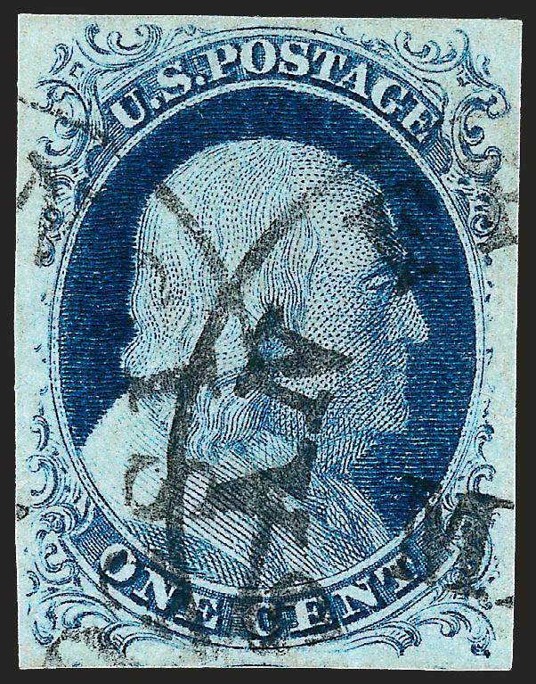 1c Blue, Ty. IV (9).> Position 89L1L, recut once at top, large even margins, bright and fresh, bold San Francisco circular datestamps, Extremely Fine Gem
