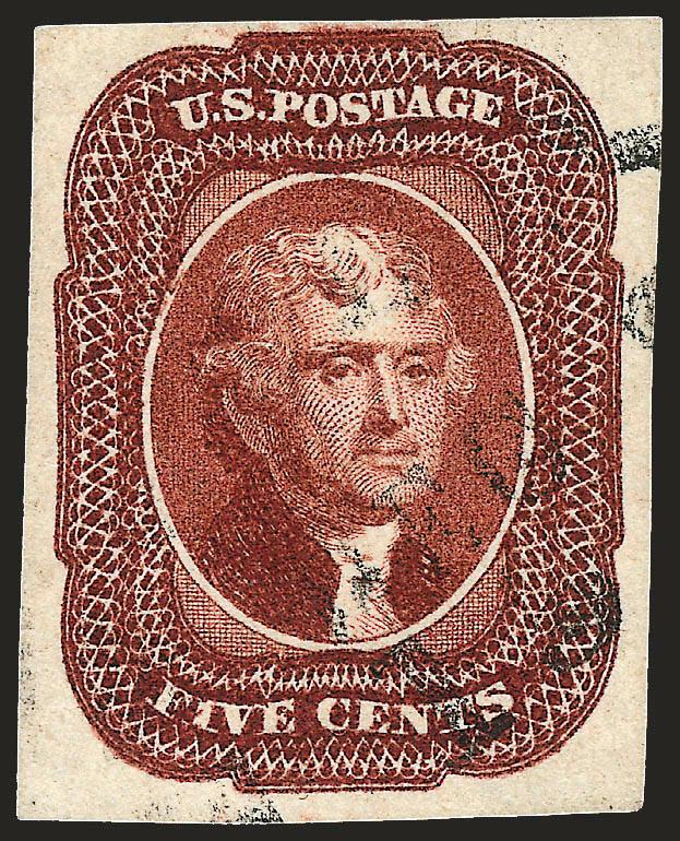 5c Red Brown (12).> Huge margins to full, gorgeous warm shade which jumps off the paper, face-free cancel, Very Fine and choice, a stamp of tremendous visual appeal, ex Mayer