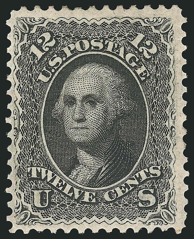 12c Black (69).> Original gum, lightly hinged, Fine and attractive, scarce stamp with full original gum, with 2006 P.S.E. certificate