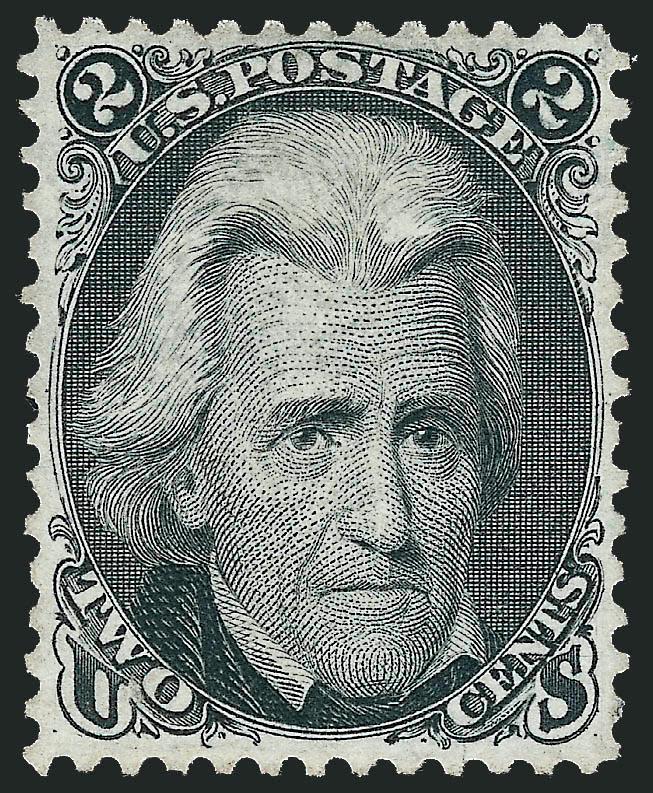 2c Black (73).> Unused (no gum), bright shade on crisp paper, well-balanced margins, Extremely Fine, with 2001 P.F. certificate