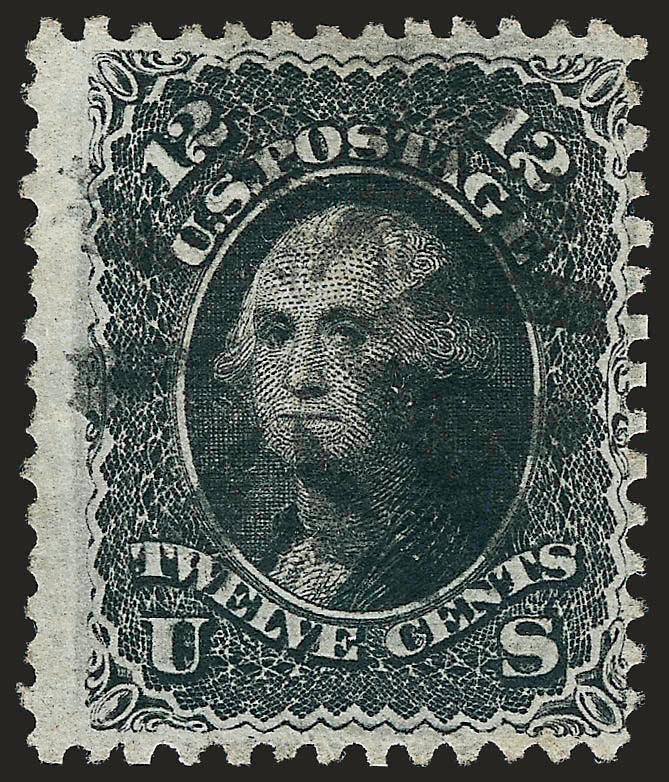 12c Black, Z. Grill (85E).> Intense shade, unobtrusive strike of circle of Vs cancel, nibbed perfs at left, otherwise Fine, with 1965 and 1997 P.F. certificates