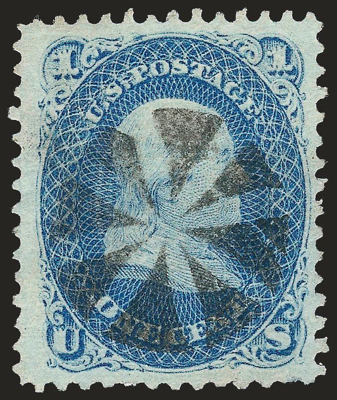 1c Blue, E. Grill (86).> Bright shade, unusually wide margins, neat strike of circle of wedges cancel, Very Fine and choice, scarce with such wide margins, with 2003 P.F. certificate