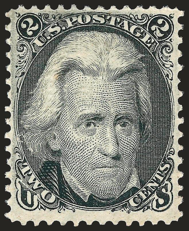 2c Black, E. Grill (87).> Original gum, sharp proof-like impression on bright paper, well-defined grill, Very Fine, a pretty stamp, with 2003 P.F. certificate