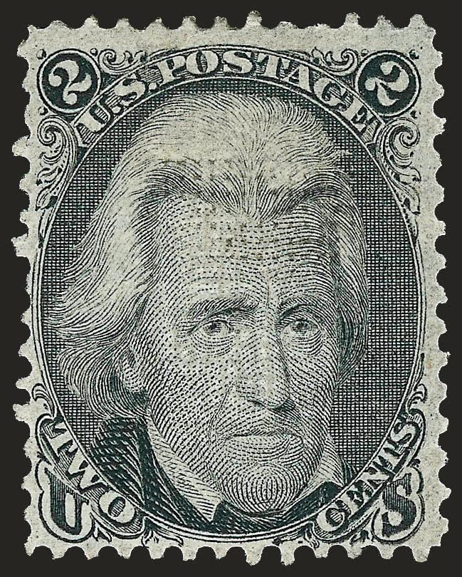 2c Black, E. Grill (87).> Original gum, crisp impression, well-defined grill, few short perfs at left not mentioned on accompanying certificate, Fine, with 2004 P.F. certificate