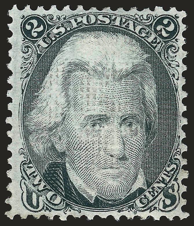 2c Black, E. Grill (87).> Large part original gum, h.r., bright shade, clearly-defined grill easily visible from the front of the stamp, Very Fine, with 1989 P.F. certificate