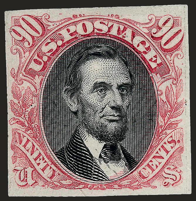 1c-90c 1869 Pictorial, Plate Proofs on India (112P3-122P3).> Complete set of eleven incl. both 15c, large margins, bright colors, few trivial flaws often associated with this fragile paper, Very Fine
set