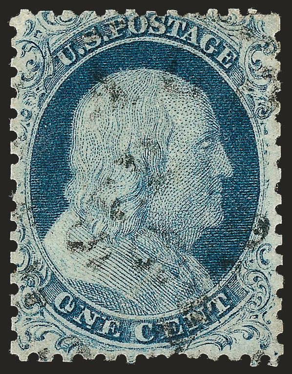 1c Blue, Ty. II, Chicago Perf 12-12 (7 var).> Position 48R2, bright shade, cancelled by Chicago Ill. Sep. 2, 1856 circular datestamp, slight pulled perf at bottom, otherwise sound<><>^VERY FINE. A SOUND AND
LIGHTLY-CANCELLED EXAMPLE OF THIS MAJO