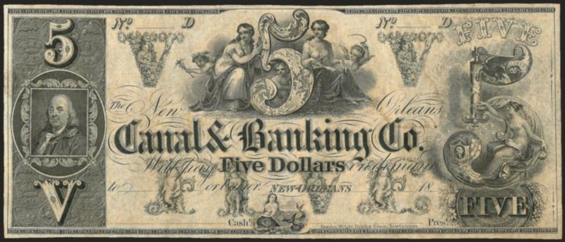 Obsolete Bank Notes.> 38 obsolete bank notes from a variety of engravers, including Rawdon, Wright, Hatch & Edson (printer of the 1847 issue of U.S. stamps) Toppan, Carpenter & Co. (printer of 1851-1857 issue),
Draper, Danforth & Bald, ABN and others