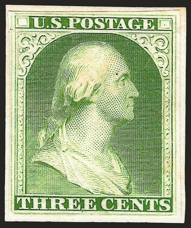 Gavit & Co., 3c Die Essay on India (11-E4b).> Two, in Yellow Green and Red Violet, each mounted on card, Fine
