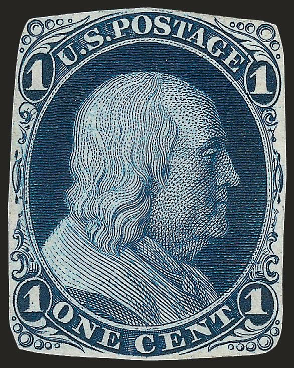 Toppan, Carpenter & Co., 1c Die Essay on India, Cut to Shape (63-E9a).> Intense shade, fresh and Very Fine