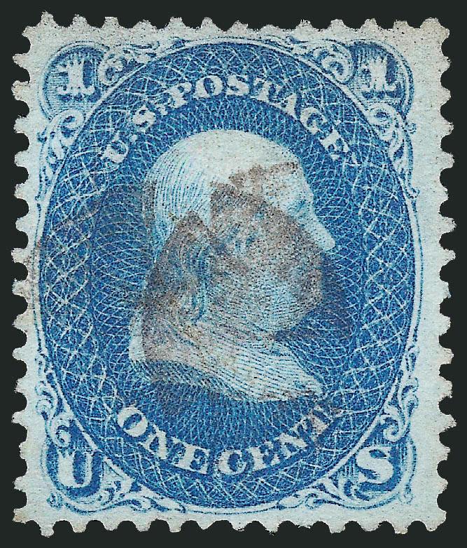 1c Blue, E. Grill (86).> Rich color, light cork cancel, Very Fine, with 2005 P.F. certificate