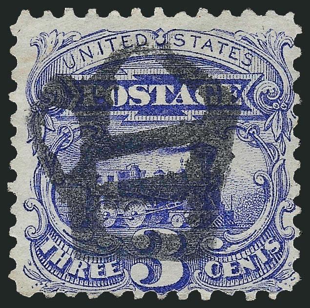 3c Ultramarine (114).> Fine centering, bold eer Mug fancy cancel,> Extremely Fine strike