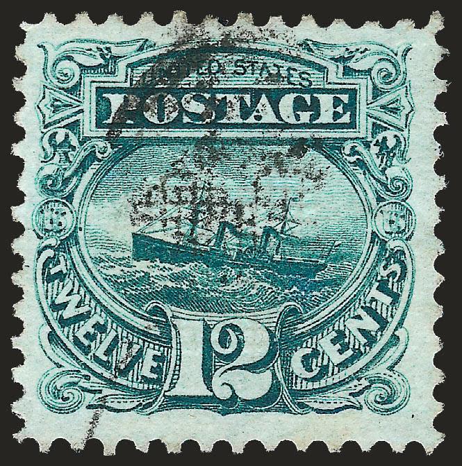 12c Green (117).> Wide margins, rich color and small cork cancel, Very Fine, with 2008 P.S.E. certificate