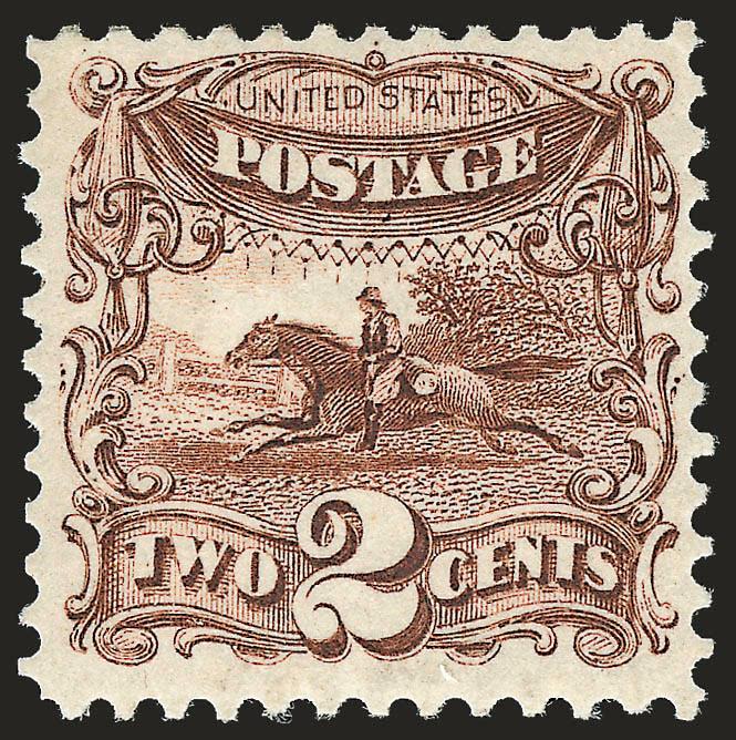 2c Brown, Re-Issue (124).> Original gum, rich color, Fine, with 2007 P.F. certificate