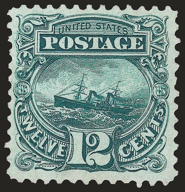 12c Green, Re-Issue (128).> Unused (no gum), nice margins with deep rich color, Fine and attractive, with 2008 P.S.E. certificate