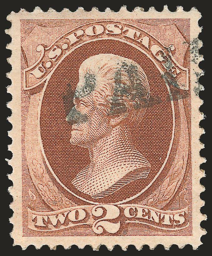 2c Red Brown (146).> Neat <straightline Paid cancel,> bright shade, wide and balanced margins, Extremely Fine Gem, a superb stamp in every respect, with 2008 P.S.E. certificate (Superb 98 SMQ $770.00) only
three other used stamps have achieved thi