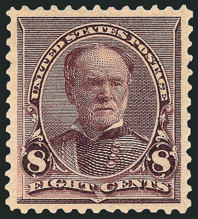 8c Lilac (225).> Mint N.H., nice margins and centering, deep rich color, Extremely Fine, with 1995 P.F. certificate